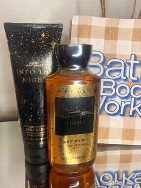 Bath & Body Works Sets | Body Wash + Body Cream | Into the Night | New